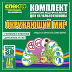 Комплект динамических раздаточных пособий - Окружающий мир (веера). Животные и растения, дорожные знаки. - «globural.ru» - Астрахань