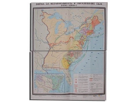 Учебная карта "Война за независимость и образование США (1775-1783) 1240*940 мм" (матовое, 2-стороннее лам.) - «globural.ru» - Астрахань