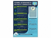Стенд-уголок "Техника безопасности при работе на компьютере в общеобразовательных учреждениях" - «globural.ru» - Астрахань