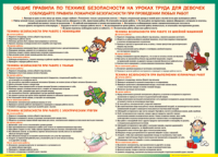 Правила безопасности на уроках труда для девочек 1000*1400 винил	 - «globural.ru» - Астрахань