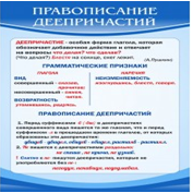 Стенд "Правописание деепричастий" - «globural.ru» - Астрахань
