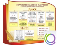 Стенд "Правописание корней с чередованием гласных" - «globural.ru» - Астрахань