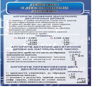 Стенд "Действия с десятичными дробями" - «globural.ru» - Астрахань