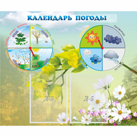Стенд "Календарь погоды" с 2 карманами - «globural.ru» - Астрахань
