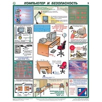 Плакаты "Компьютер и безопасность" (2 листа, размер 450х600) - «globural.ru» - Астрахань