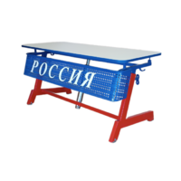 Стол ученический двухместный "Патриот-2п" на газовом лифте (р.гр. № 3-7 и наклоном столешницы ) - «globural.ru» - Астрахань