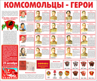 Тематический стенд "Комсомольцы-герои" - «globural.ru» - Астрахань