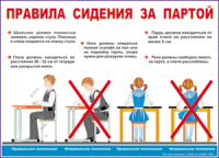 Таблица Правила сидения  за партой 1000*1400 винил - «globural.ru» - Астрахань