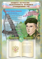 Стенд-уголок "Защита Отечества – обязанность каждого гражданина Российской Федерации" - «globural.ru» - Астрахань