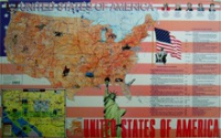 Учебная карта США на английском языке - «globural.ru» - Астрахань