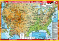 Настенная карта Соединенных Штатов Америки на английском языке (учебная) - «globural.ru» - Астрахань