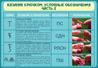 Стенд "Вязание крючком. Условные обозначения. Часть 2" - «globural.ru» - Астрахань