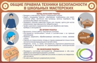 Стенд "Общие правила ТБ в школьных мастерских" - «globural.ru» - Астрахань
