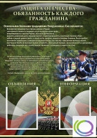 Стенд "Защита Отечества-обязанность каждого гражданина" - «globural.ru» - Астрахань