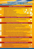 Стенд "Правила выполнения лабораторных работ по биологии" (вариант 2) - «globural.ru» - Астрахань