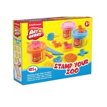 Пластилин на растительной основе Artberry/Stamp Your Zoo 3 бан./35 г со штампами - «globural.ru» - Астрахань