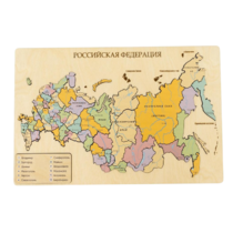 Пазл из дерева Административная карта России "Родина Моя" 522х308х10мм - «globural.ru» - Астрахань