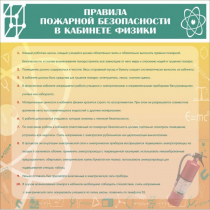 Стенд "Правила пожарной безопасности в кабинете физики" - «globural.ru» - Астрахань
