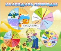 Стенд "Календарь природы" (вариант 1) - «globural.ru» - Астрахань