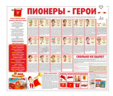 Тематический стенд "Пионеры-герои" - «globural.ru» - Астрахань
